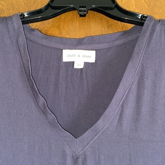 Anthropologie Cloth & Stone Rayon Hi- Low Midi Dress in size XS, preloved - Picture 4 of 8